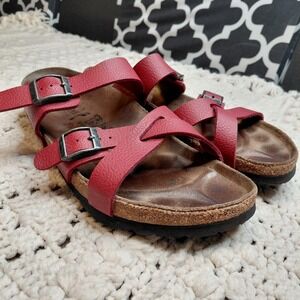 Birkenstock Birki's Nepal Criss Cross Sandals Womens‎ US 10 Buffalo Red
